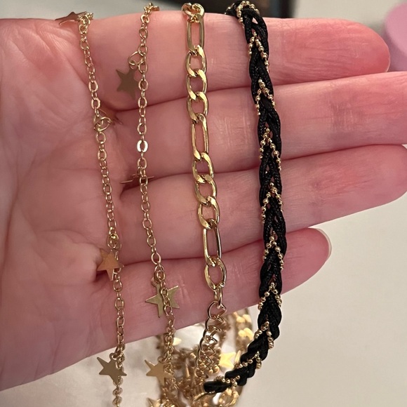 Gold 4 Piece Anklet Set - Picture 1 of 4